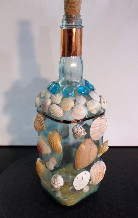 Large Seashell Bottle - Handmade in USA