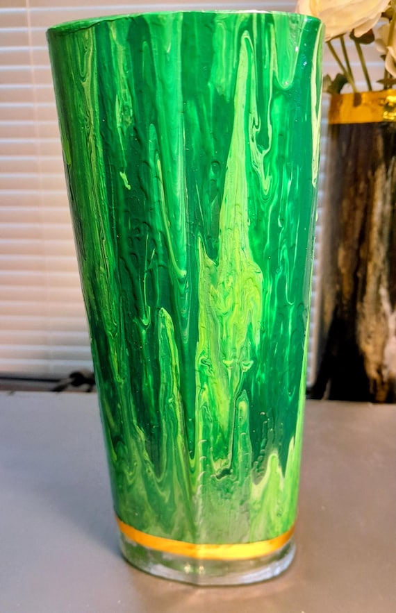 Glass Handmade Acrylic 8" Tall Vase
