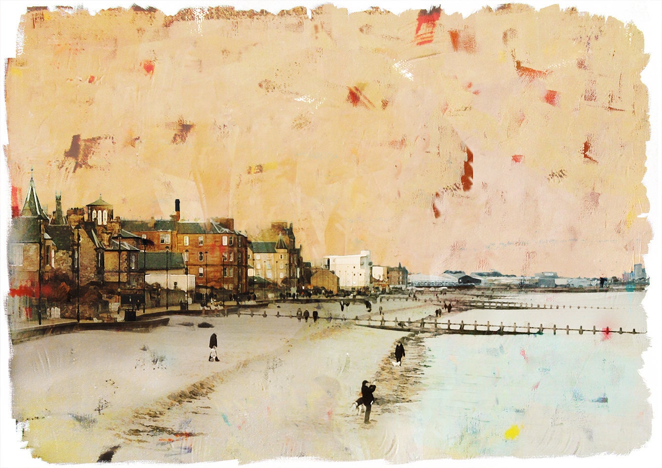 Portobello Beach Edinburgh Scotland Impressionist Art Print Etsy UK