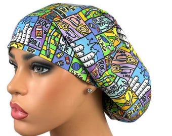 Surgical Hat, Euro Scrub Cap, Anesthesia Scrub Hat, Nurse Scrub Hat, Healthcare Worker Hat, DK Scrub Hat, Doctors Gift, Anesthesia2