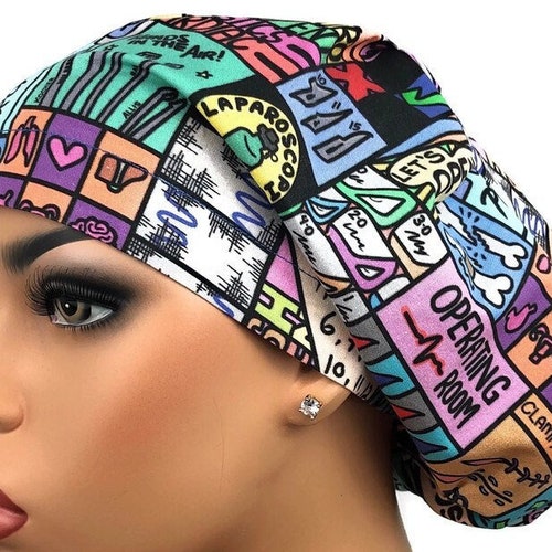 Scrub Hats Surgical Scrub Cap Funny Scrub Hat OR Scrub Hat Etsy