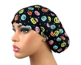 Gorro quirúrgico de Halloween, gorro quirúrgico europeo, gorro quirúrgico de Halloween, gorro quirúrgico aterrador, gorro veterinario, gorro quirúrgico unisex, gorros quirúrgicos DK, calabazas aterradoras
