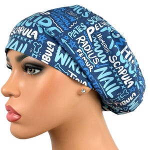 Gorro quirúrgico europeo: gorro quirúrgico, gorro quirúrgico ortopédico, gorro de enfermera divertido, opción de satén, gorro quirúrgico abullonado, gorros quirúrgicos DK, ortopedia azul