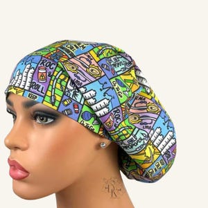 Surgical Hat, Euro Scrub Cap, Anesthesia Scrub Hat, Nurse Scrub Hat, Healthcare Worker Hat, DK Scrub Hat, Doctors Gift, Anesthesia2