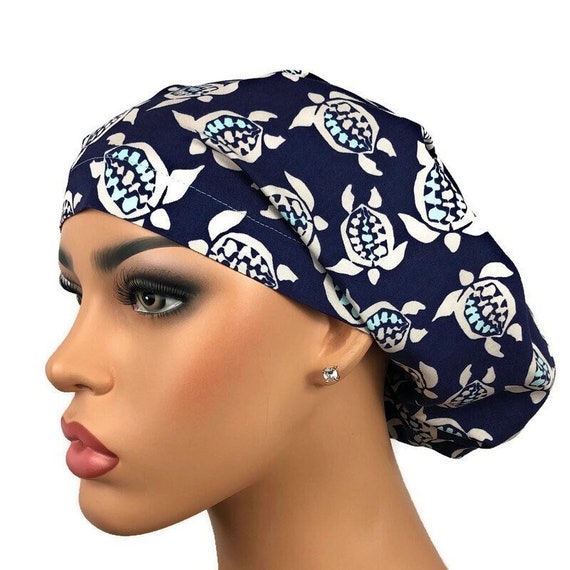 Turtle Scrub Cap for Women Bouffant 