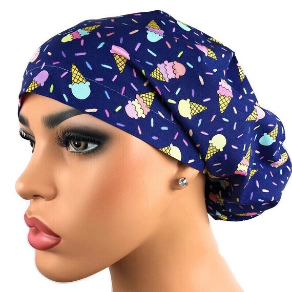 Ice Cream Scrub Cap Blue Surgical Hat 