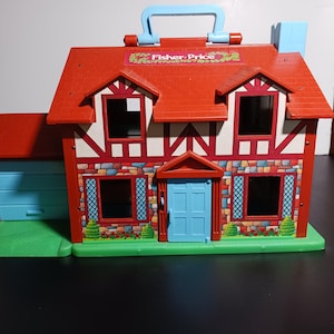 Vintage Fisher Price Family Tudor Playhouse #952, 1980s; House Only, No Accessories; Dollhouse, Little People