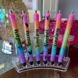 Rainbow Ombre Glitter Pens | InkJoy Glitter Pen | Personalizable