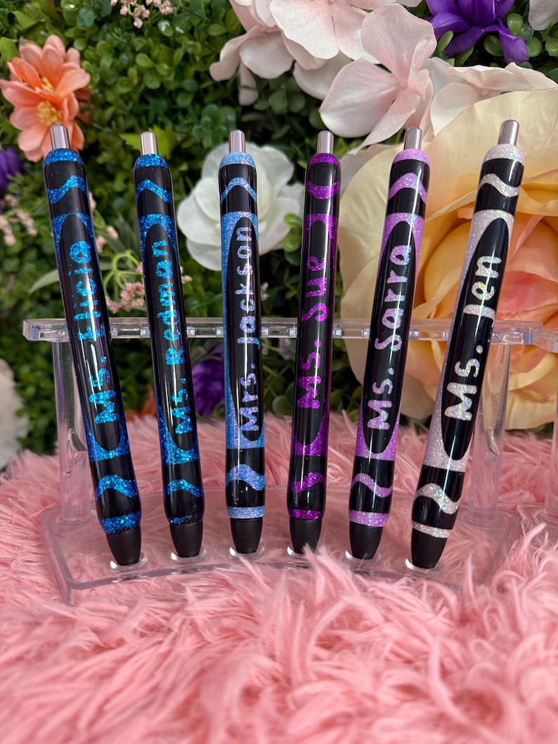 Teacher Crayon Crayola Glitter Pens | InkJoy Glitter Pen | Personalizable Teacher Gift | Back to School image 7