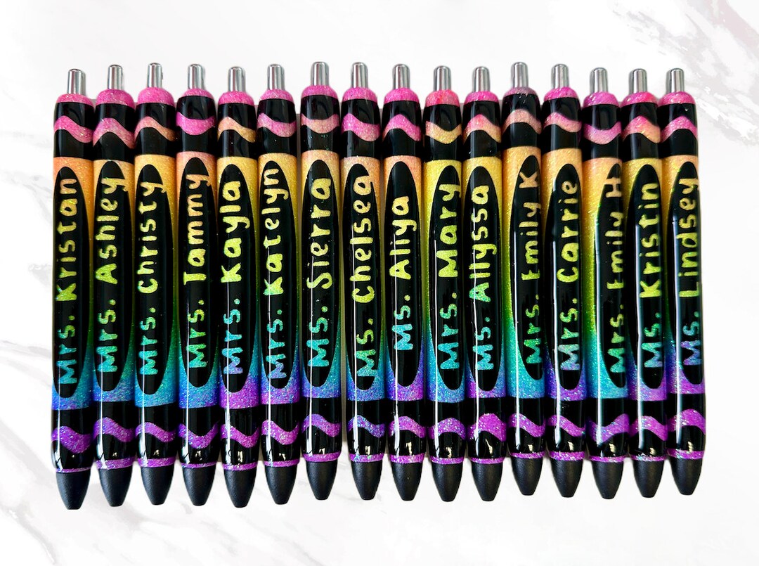Teacher Crayon Crayola Glitter Pens Inkjoy Glitter Pen Personalizable