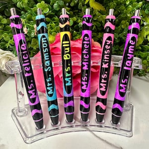 Teacher Crayon Crayola Glitter Pens | InkJoy Glitter Pen | Personalizable Teacher Gift | Back to School image 1