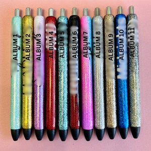 Bolígrafos TS/ Bolígrafos inspirados en Eras de álbum / InkJoy Glitter Pen / Regalos TS / Álbumes como bolígrafos