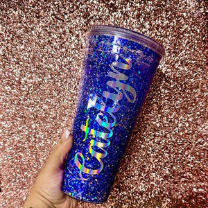 Snow Globe Glitter Tumbler | Personalized Cup Gift | 32oz Tumbler