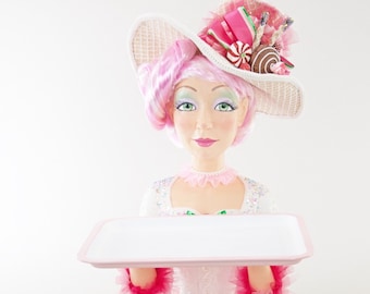 Katherine's Collection Sweet Christmas Lady Doll Tray