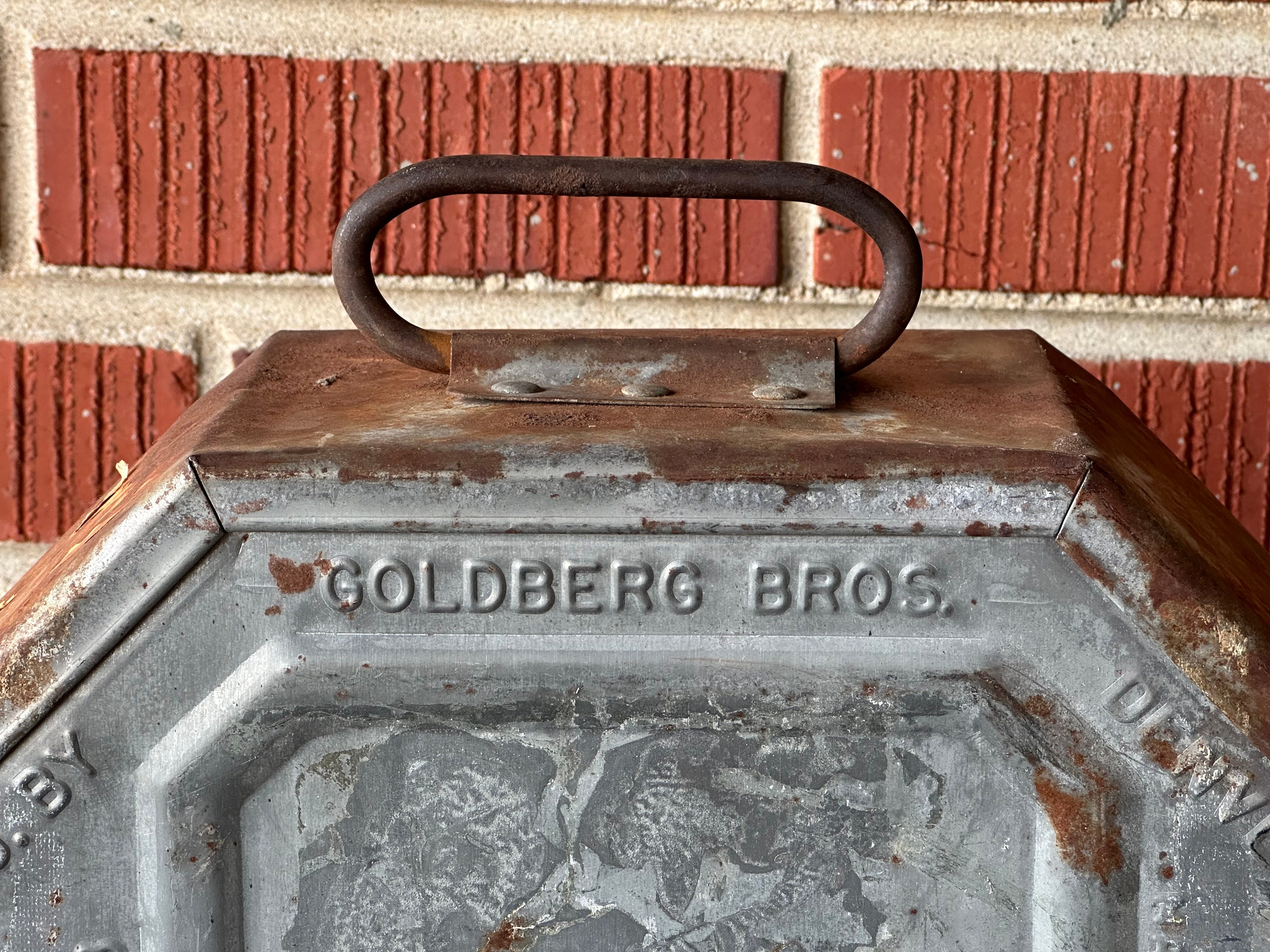 Vintage Goldberg Bros Movie Film Reel Case Canister Projector Cinema