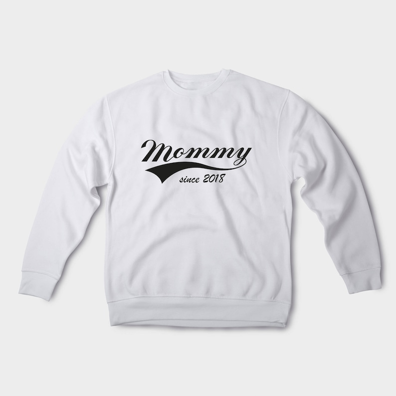 Mom Sweatshirt Custom Sweater Mom Since Mothers Gift Mothers Outfit Family Outfits Women Sweatshirt Announcement Sweater ANM3021