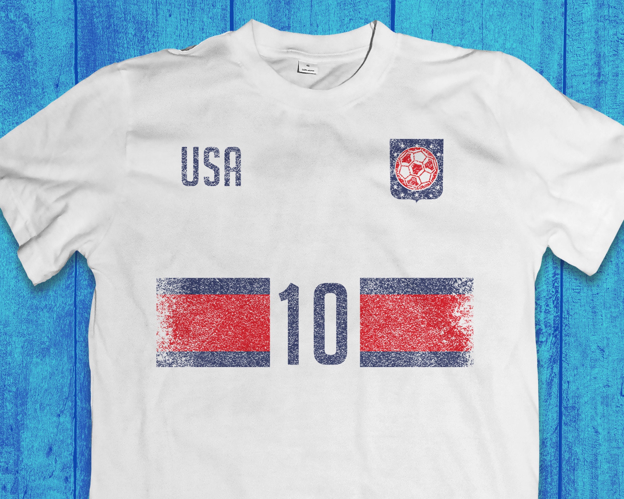 Vintage USA Soccer Jersey Personalised Mens Womens & Youth Etsy