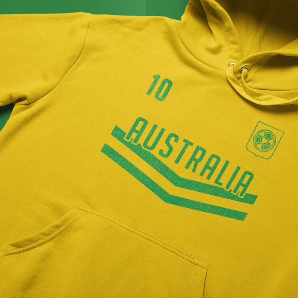 Australian Soccer Hoodie, Mens Personalised Australia Gift, Boys Australia Football Sweatshirt #334