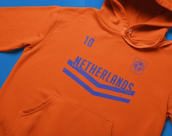 Mens Netherlands Soccer Hoodie, Personalised Name, Boys Holland Sweatshirt #311