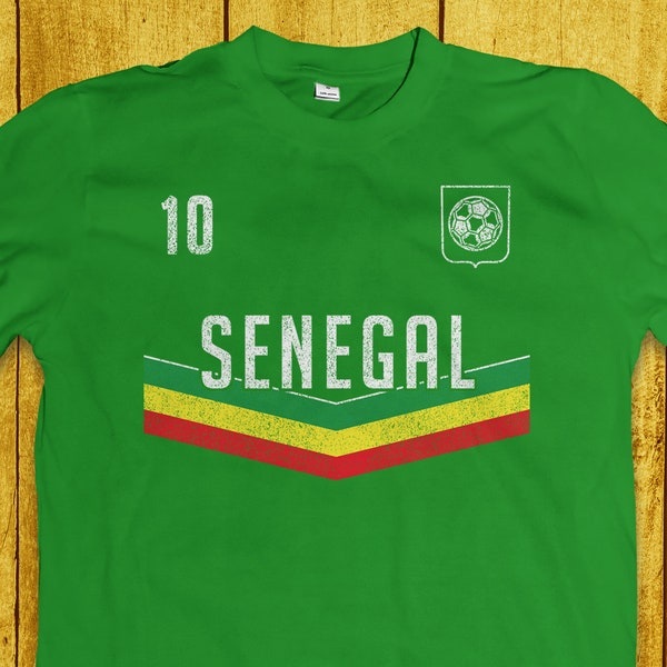 Senegalesisches Fußball-Shirt, Herren Senegal personalisiertes Geschenk, Jungen Afrikanische Fußballkleidung # 335