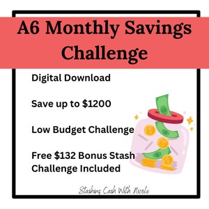 A6 12-Month Savings Challenges Plus Bonus