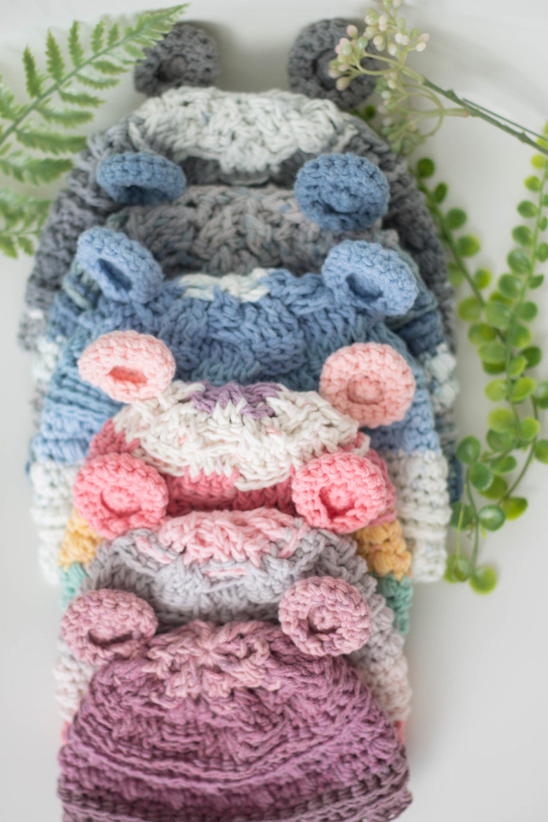 Baby Bear Beanie Teddy Bear Bear Hat for Toddlers Textured Baby Hat Toddler Bear Hat Crochet Baby Bear Hat Bear Hat with Ears