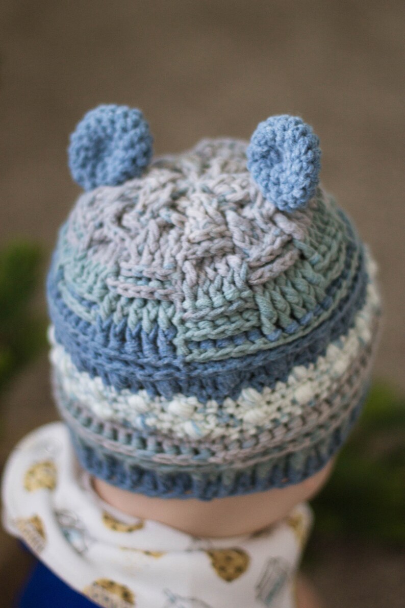 Baby Bear Beanie Teddy Bear Bear Hat for Toddlers Textured Baby Hat Toddler Bear Hat Crochet Baby Bear Hat Bear Hat with Ears