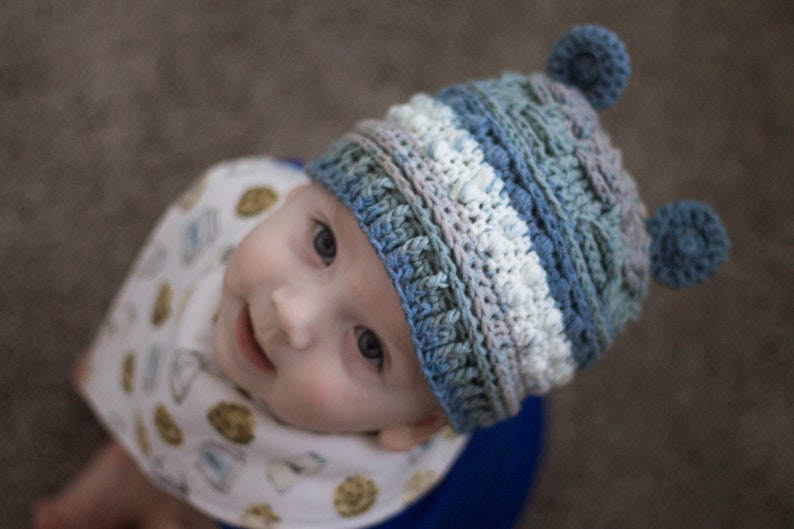 Baby Bear Beanie Teddy Bear Bear Hat for Toddlers Textured Baby Hat Toddler Bear Hat Crochet Baby Bear Hat Bear Hat with Ears