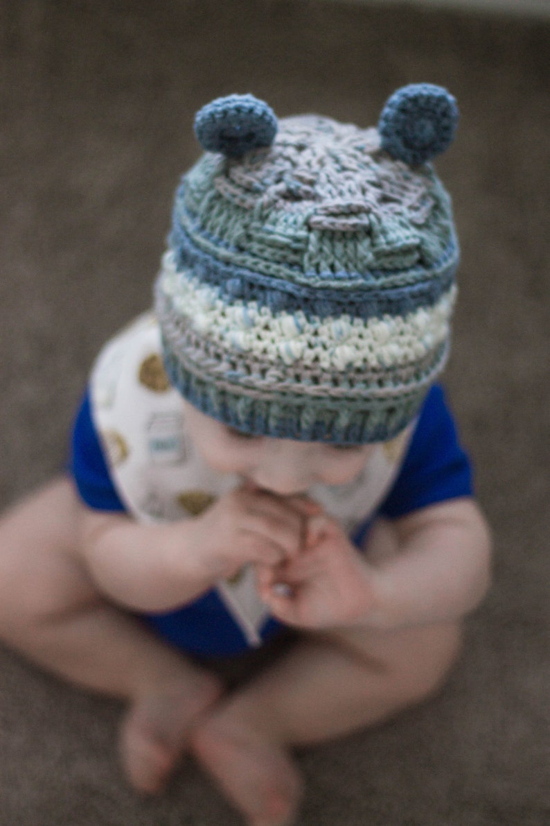 Baby Bear Beanie Teddy Bear Bear Hat for Toddlers Textured Baby Hat Toddler Bear Hat Crochet Baby Bear Hat Bear Hat with Ears