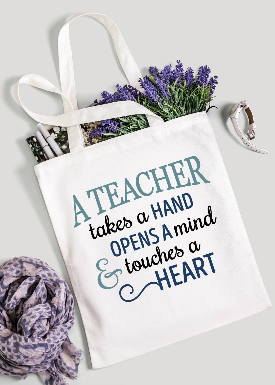Personalized Teacher Tote Bag: End of Year Gift - Etsy