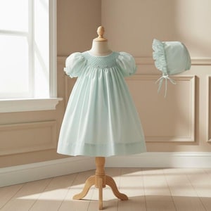 Mint Smocked Dress - Etsy