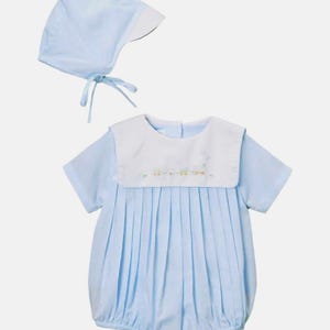 Petit Ami Train Romper 3 Months Baby Boys Classic Train Creeper with Hat