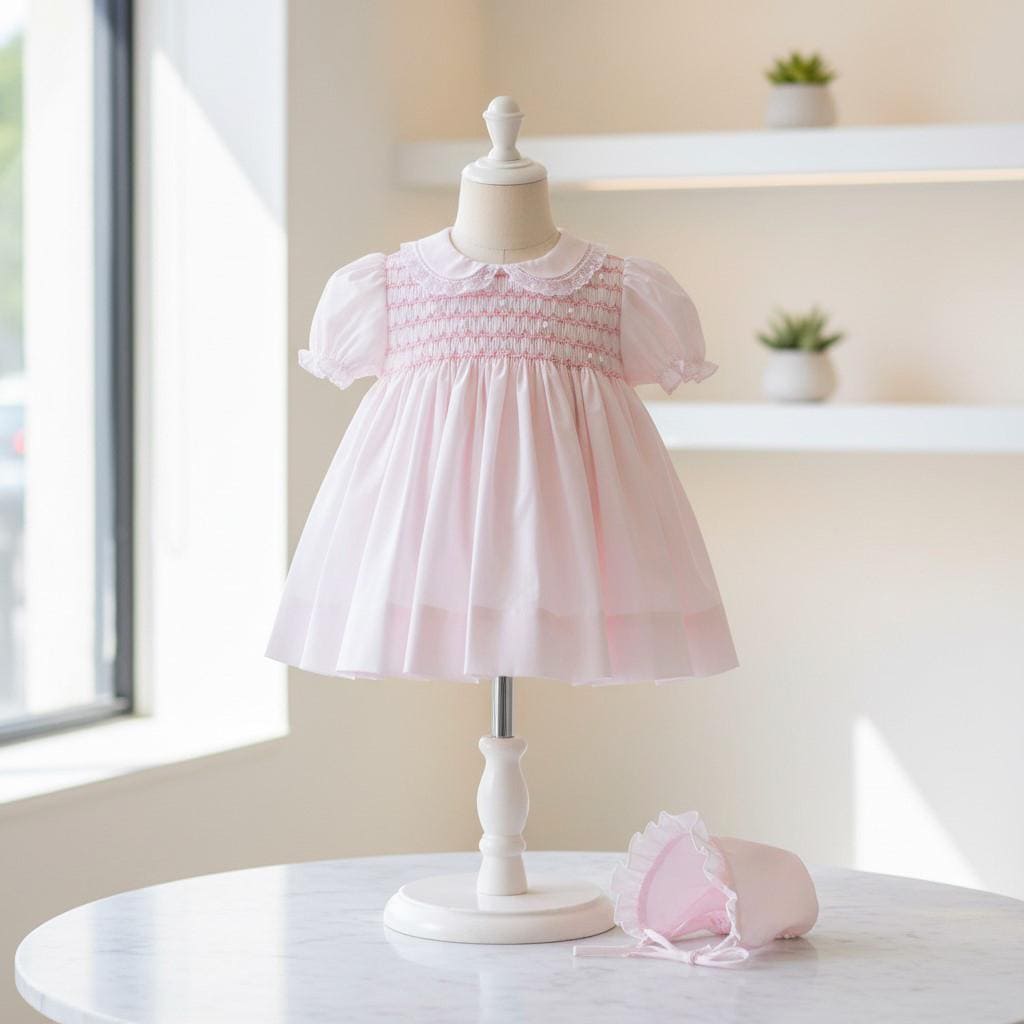 Smocked Pink Dress - Etsy