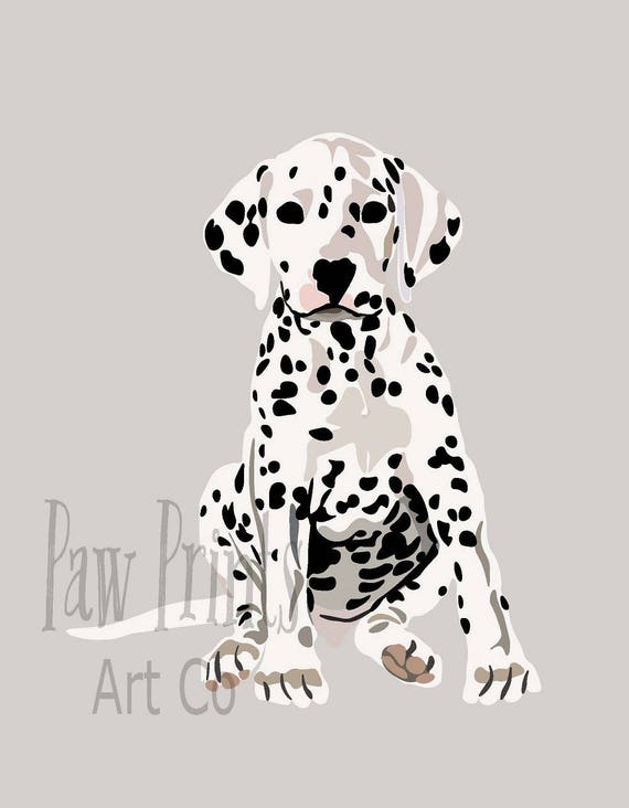 Chiot Dalmatien 1 Impression Etsy