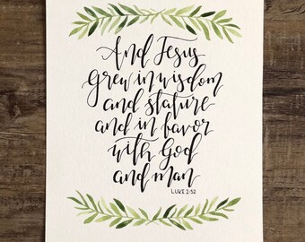 Luke 2 52 - Etsy