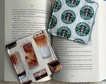 Coffee Please Bookish Fabric Coasters