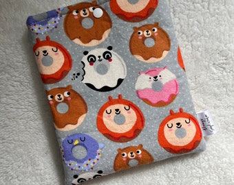 Flannel Animal Donuts KINDLE Sleeve With Snap Closure
