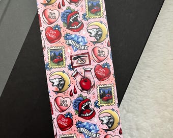 Marcapáginas inspirado en el Equipo Vampiro y el Equipo Hombre Lobo, Marcapáginas para Club de Lectura, Marcapáginas Bonitos, Marcapáginas Divertidos, Regalos para Ratones de Biblioteca, Amantes de los Libros