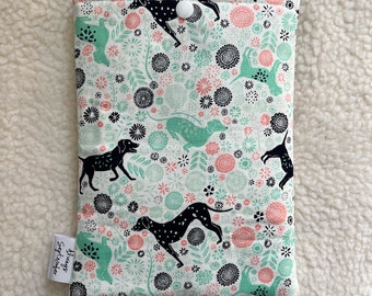 Pastel Paisley Dogs KINDLE Sleeve with Snap Closure