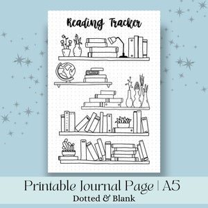 Lese-Tracker: A5 Journal Seite (Digitaler Download)