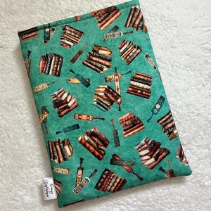 Blågrönt bokhögtalare och bokmärken Bokväska / iPad / Surfplatta / Kindle-fodral