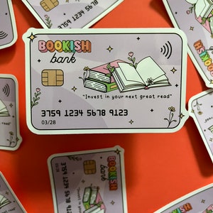Inspiré des cartes bancaires livresques / Sticker pour ordinateur portable / Sticker bouteille d'eau