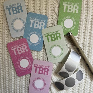 TBR Scratch-Off Cards Double Sided / Bookish Accessories / TBR Jar / TBR Cards