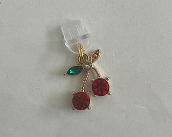 Charming Cherries Kindle charm, USB-C dust plug, Kindle decor, e-reader charm, bookish gift, gift for her, phone charm, Kindle Paperwhite