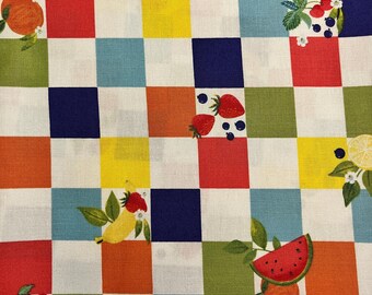 Custodia per iPad / Tablet / Kindle con motivo a quadretti e insalata di frutta