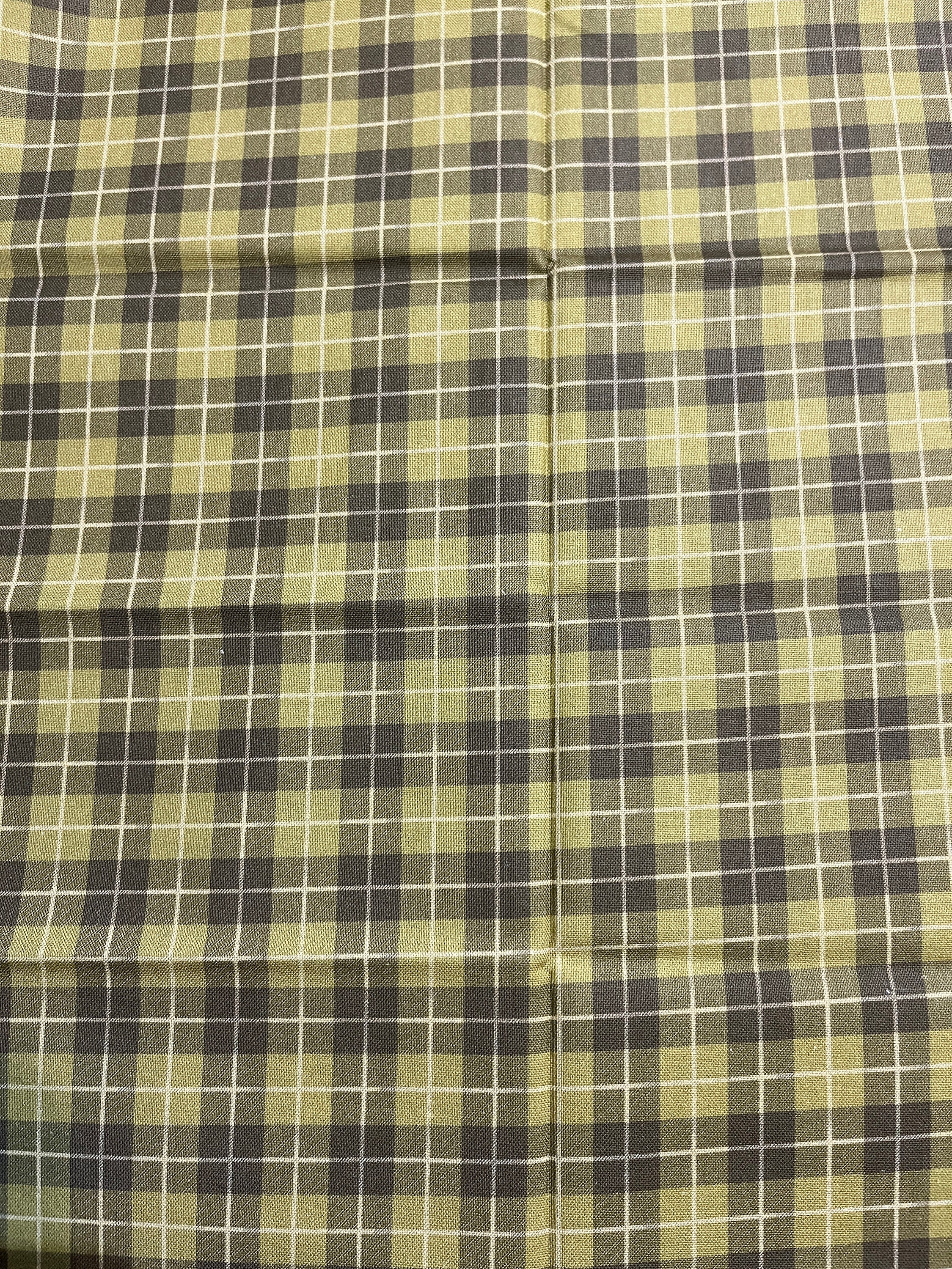 Olive Green Checkered Bookish Sleeve/iPad/Tablet/Kindle