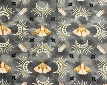 Gray Crystal Moth FLANNEL Bookish Sleeve/iPad/Tablet Cover