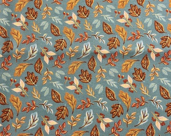 Teal Fall Leaves Bookish Sleeve/iPad/Tablet/Kindle Cover