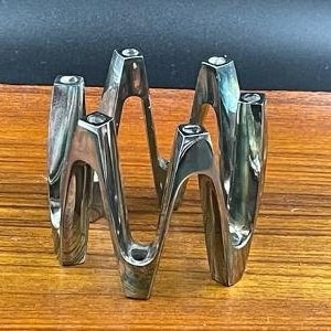 Vintage Dansk Silver Plate Crown Candle Holder Designed by Jens Quistgaard, Mid Century Modern, 1960s design, Made in France