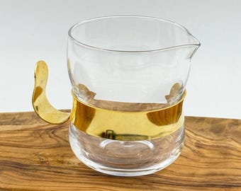 Vintage Iittala Finlandia Paula Creamer, mango con clip en tono dorado, diseño de Jorma Vennola, años 70